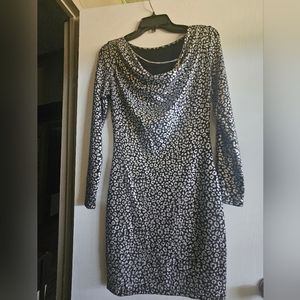 Elegant Black and Silver Dress